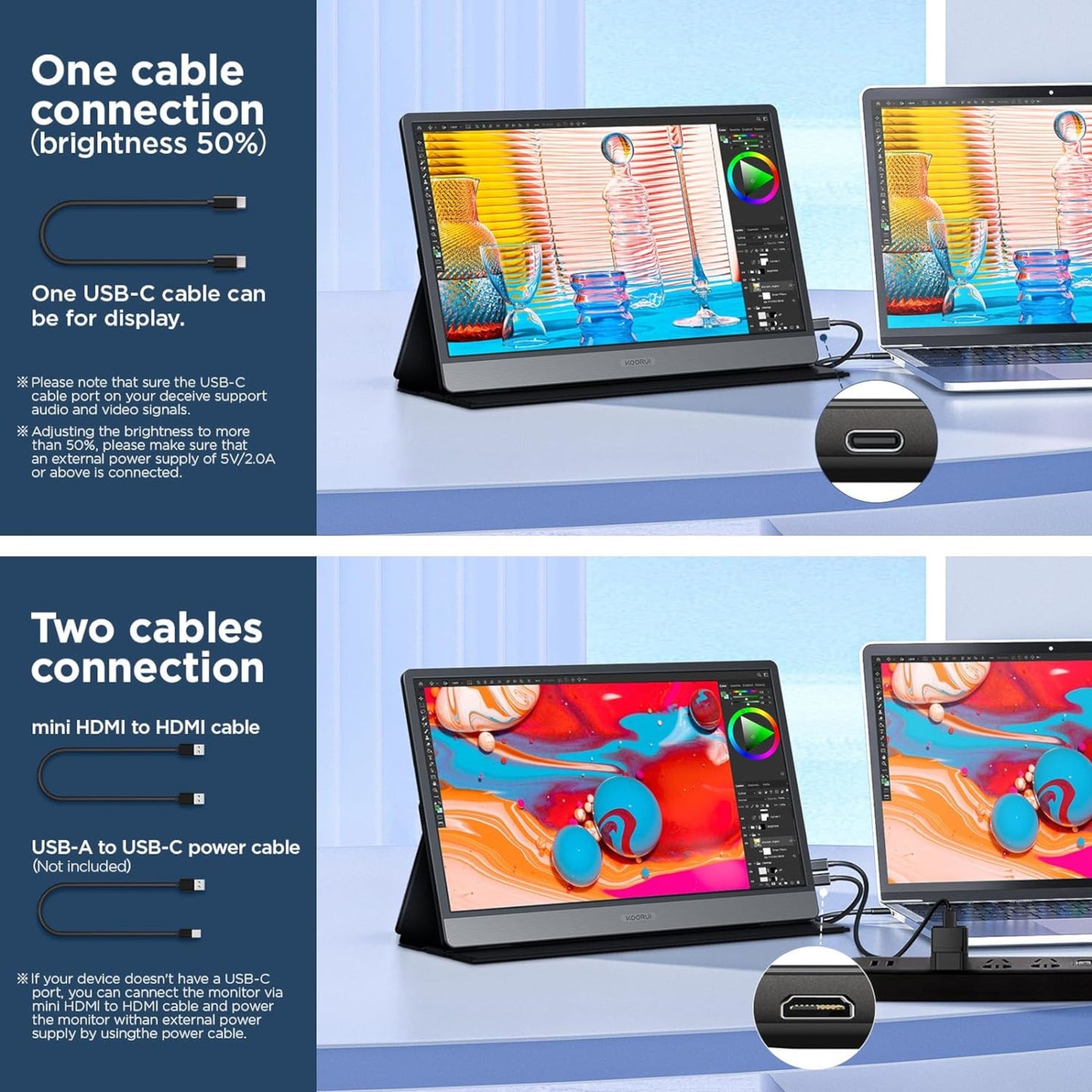 Monitor Portable Koorui 15,6" Ips FHD de 60hz