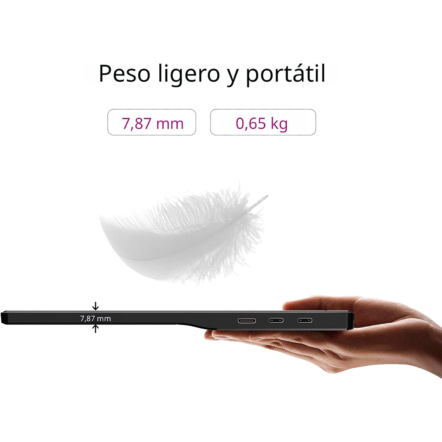 Monitor Portable YXK  15,6'' FHD con Soporte Integrado