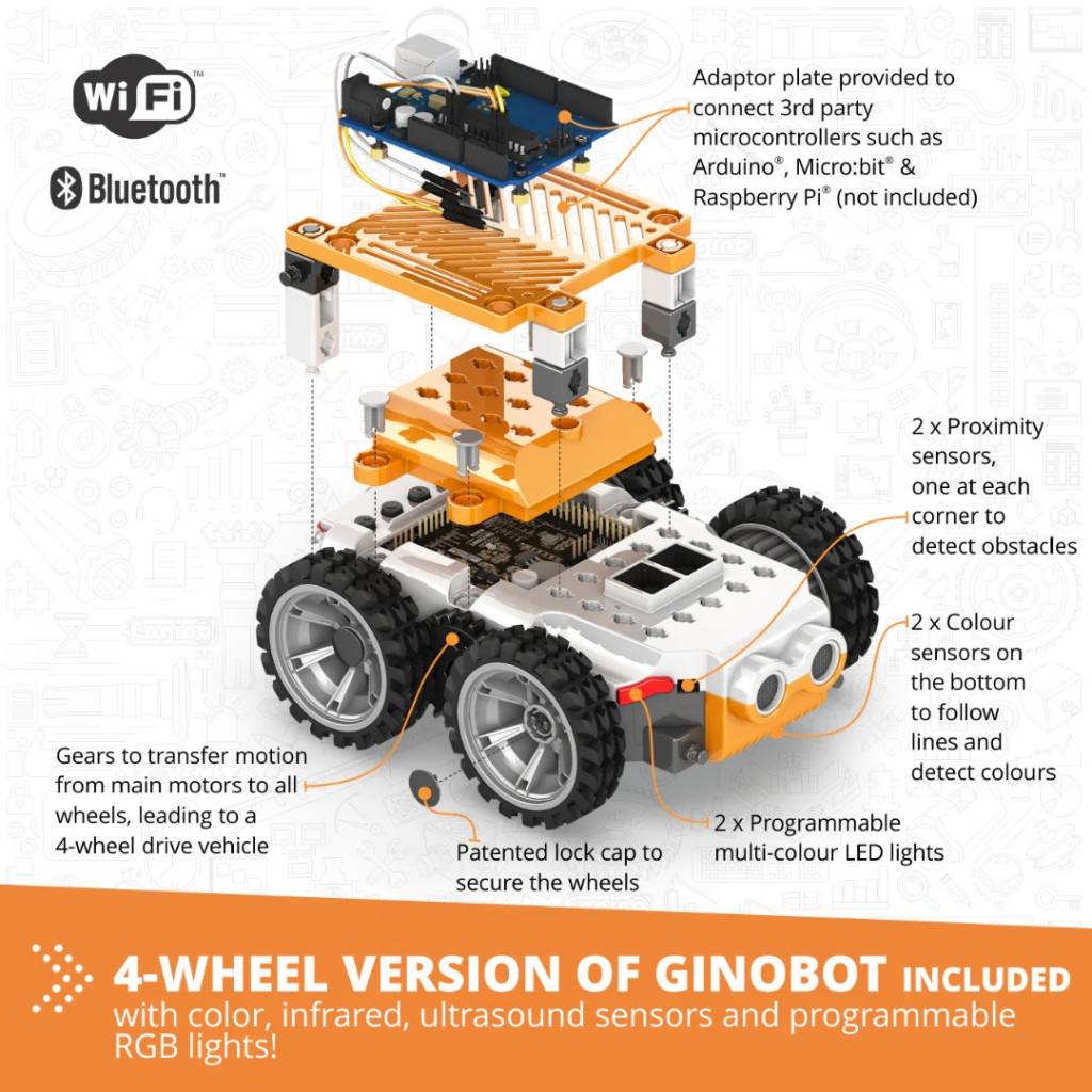 Juego de Armar Coding Lab – Ginobot Programable con App