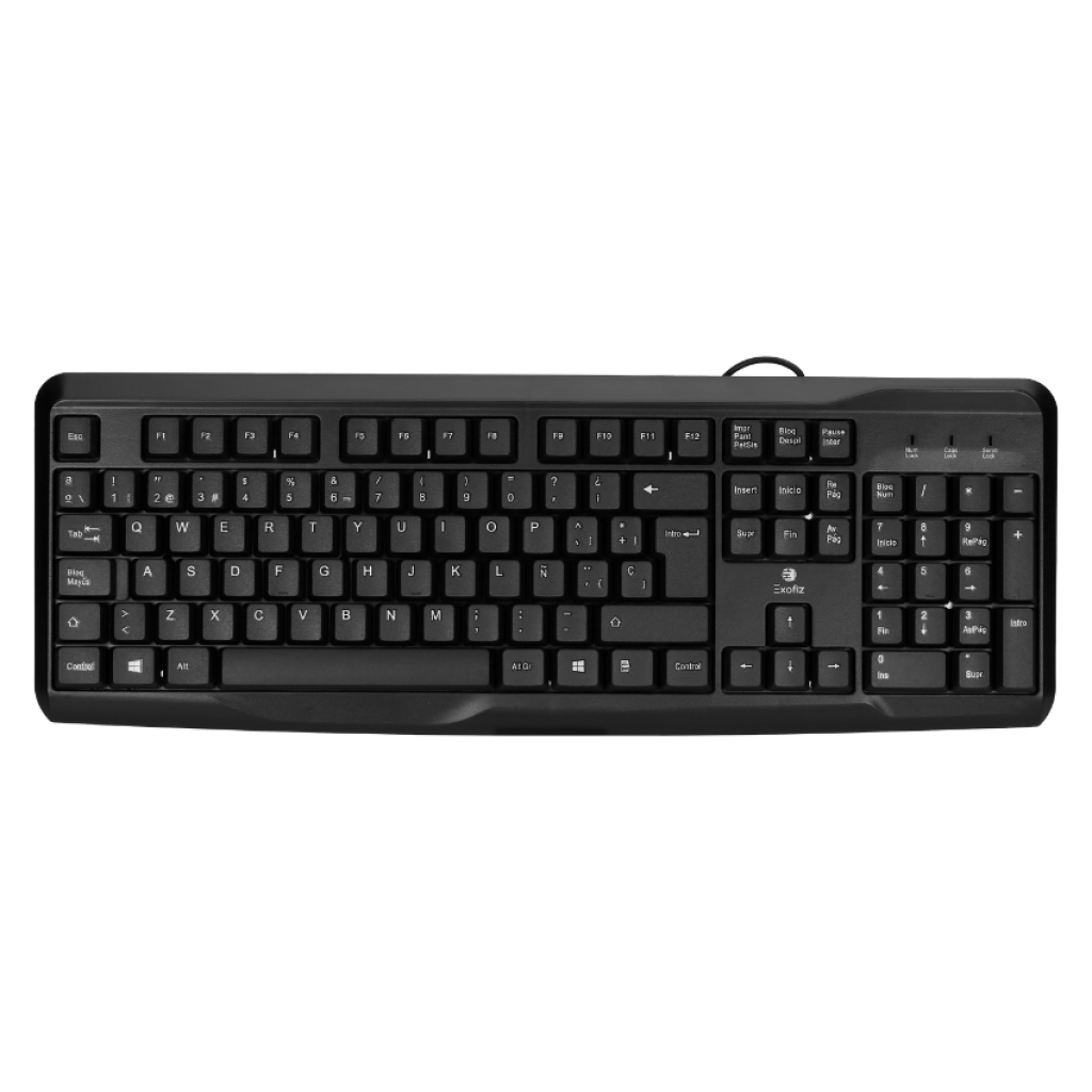 Combo USB Teclado y Mouse CO-01 Negro Exofiz