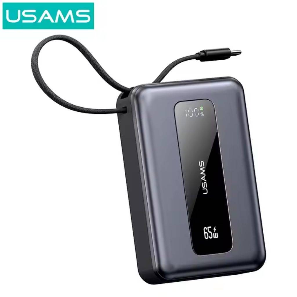 Power Bank CD243 USAMS - cPantalla LCD 20.000mAh 65W Cable Tipo C