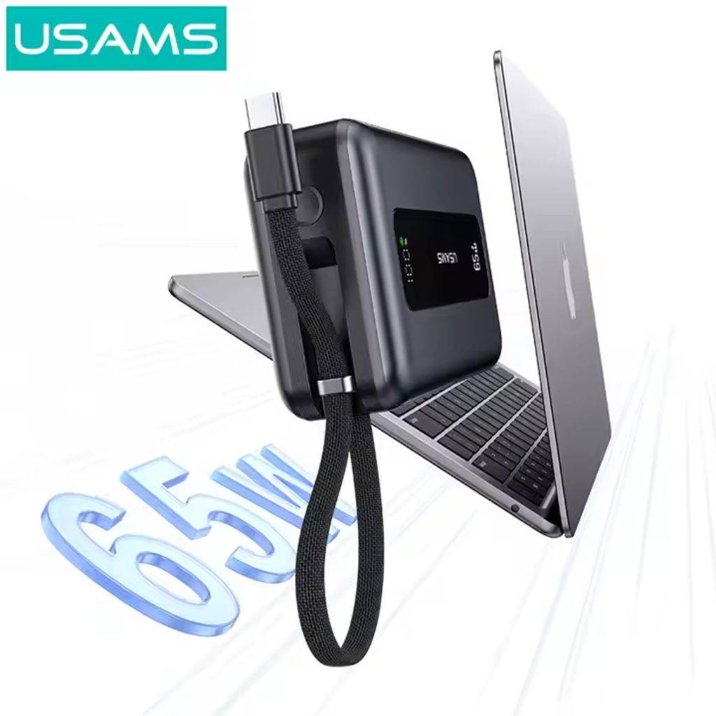 Power Bank CD243 USAMS - cPantalla LCD 20.000mAh 65W Cable Tipo C