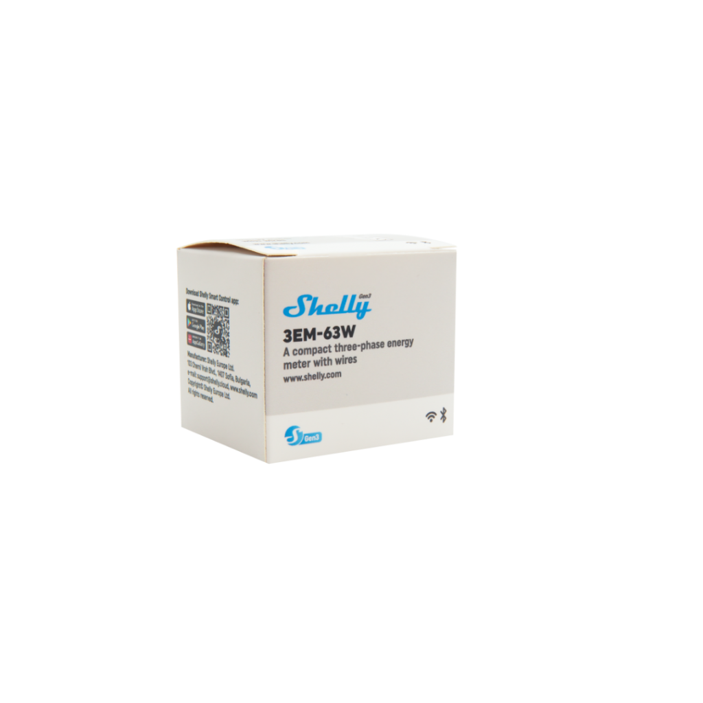Medidor Trifásico Shelly 3EM-63 Gen3 Wi-Fi