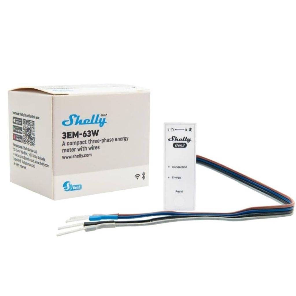 Medidor Trifásico Shelly 3EM-63 Gen3 Wi-Fi