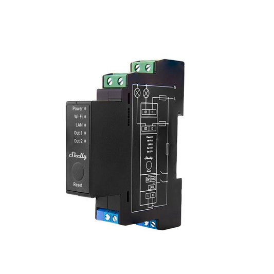 Rele Shelly Pro 2PM Wi-fi DIN Dual