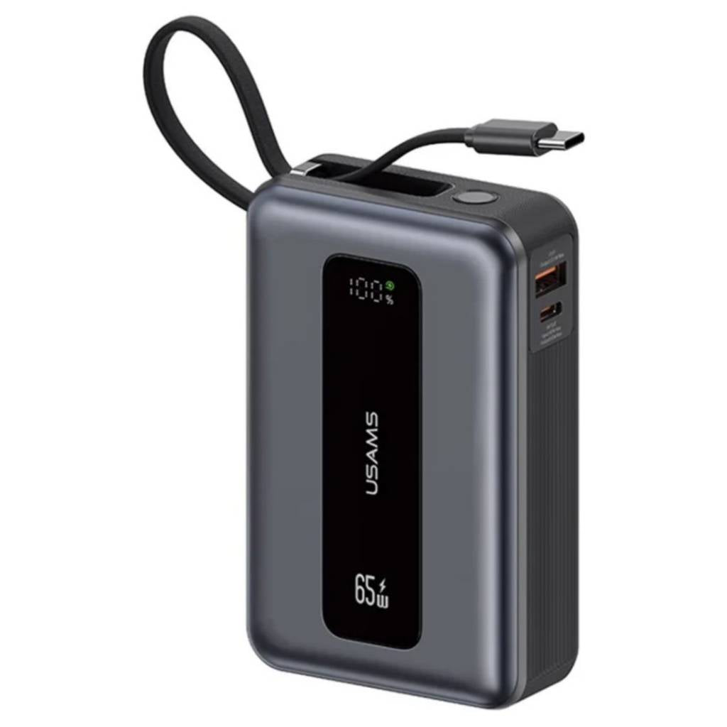 Power Bank CD243 USAMS - cPantalla LCD 20.000mAh 65W Cable Tipo C