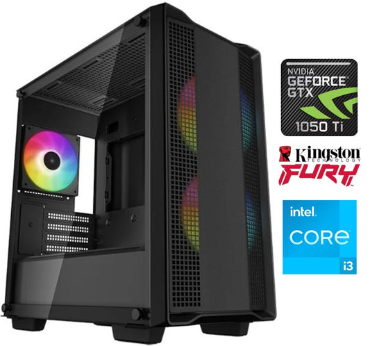 Equipo Gamer Core i3 12100F, 16GB, SSD 480 GB, GTX1050Ti 4GB